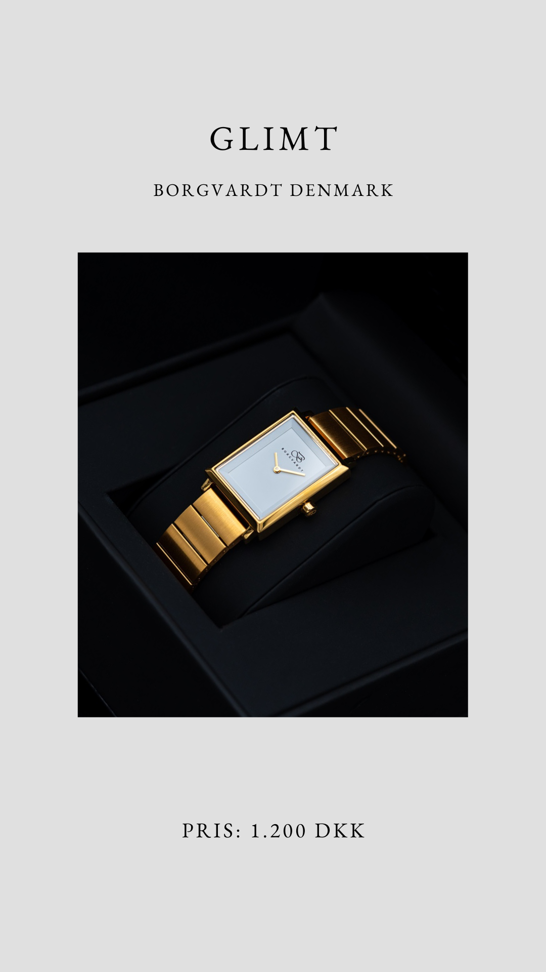 Produkt billede der viser prisen på Borgvardt Glimt uret.